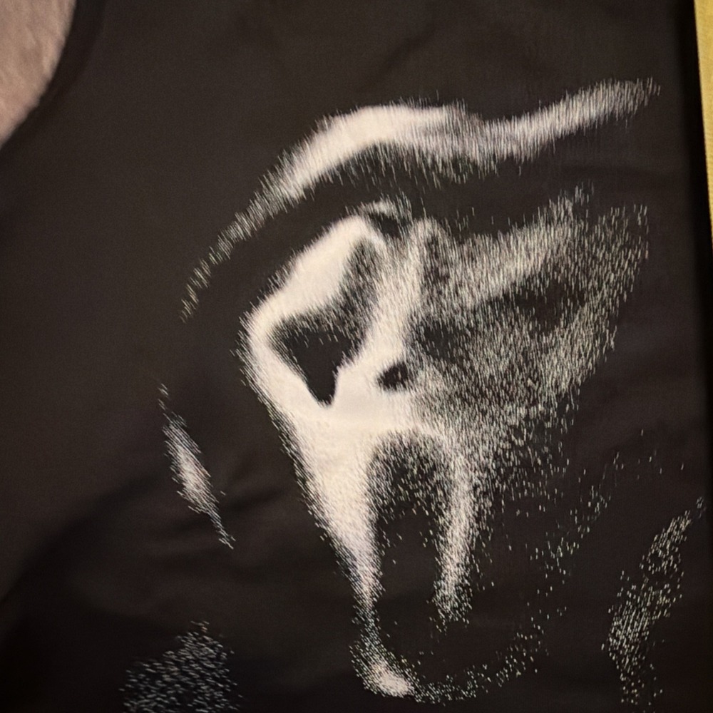 SHEIN Curve Ghostface Tank Top Womens 0XL Black Cropped Scream Halloween 0011